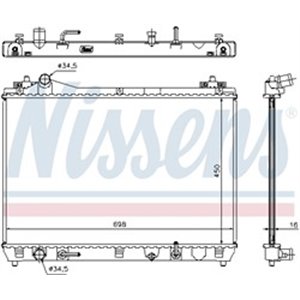 64199 Radiator, engine cooling NISSENS - Top1autovaruosad