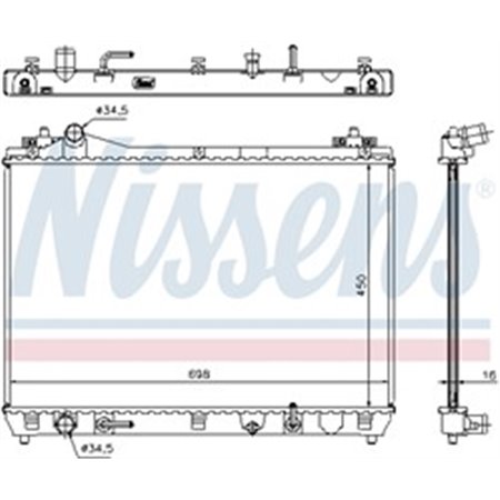 NISSENS 64199 - Engine radiator (Automatic) fits: SUZUKI GRAND VITARA II 2.0/2.4 10.05-