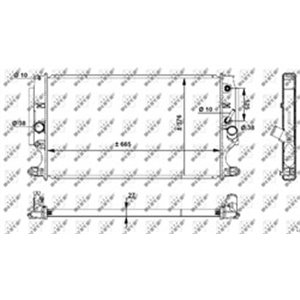 NRF 59202 Mootori radiaator (Automaatne) sobib: TOYOTA AVENSIS, VERSO 2.2D 