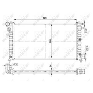 NRF 509502 Mootori radiaator sobib: CITROEN SAXO PEUGEOT 106 II 1.5D 05.96 