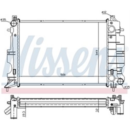 64037A Radiator, engine cooling NISSENS