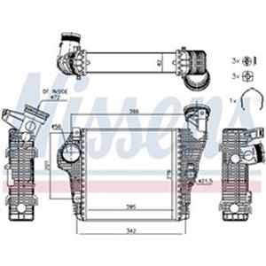 NISSENS 961426 - Intercooler fits: PORSCHE MACAN 3.0/3.6 02.14-