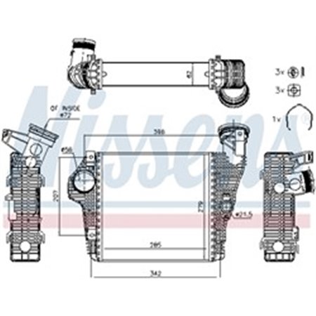 961426 Charge Air Cooler NISSENS