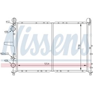 NIS 61816 Mootori radiaator sobib: FIAT COUPE, TEMPRA, TIPO LANCIA DEDRA, 