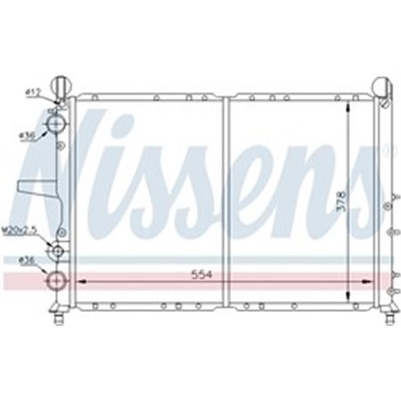 61816 Radiaator,mootorijahutus NISSENS