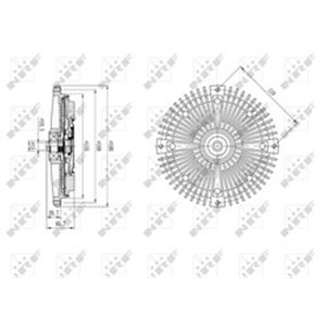 NRF 49588 - Fan clutch fits: MERCEDES G (W461), G (W463) 2.5D-3.4D 09.89-