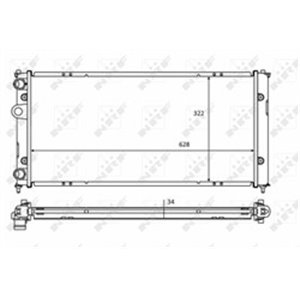 NRF 58386 Mootori radiaator (Automaatne/Manuaalne) sobib: SEAT CORDOBA, COR