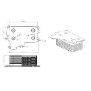 NRF 31840 - Oil radiator fits: DODGE NITRO; JEEP CHEROKEE, WRANGLER III 2.8D 10.06-