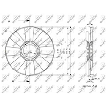 49802 Fan Wheel, engine cooling NRF