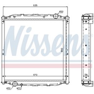 NISSENS 62877A - Engine radiator (with frame) fits: MAN L2000, M 2000 L, M 2000 M D0824FL01-D0836LFL05 06.93-