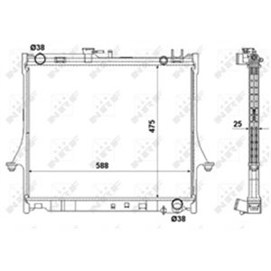 NRF 53055 Mootori radiaator sobib: ISUZU D MAX I 3.0D 01.07 06.12