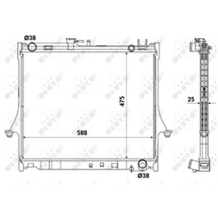 53055 Radiaator,mootorijahutus NRF