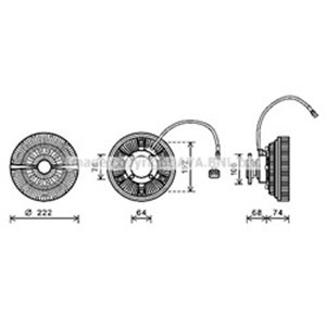 AVA COOLING MNC071 - Fan clutch fits: MAN TGA, TGS I, TGX I D2066LF01-D3876LF02 12.00-