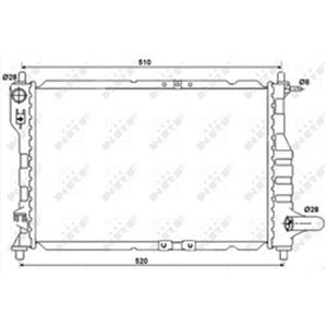 NRF 53068A Mootori radiaator sobib: CHEVROLET MATIZ, SPARK 0.8 1.0LPG 03.05 