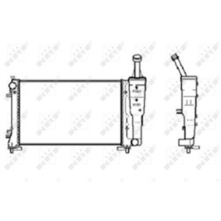 NRF 53247A - Engine radiator (Manual) fits: FIAT IDEA LANCIA MUSA, YPSILON 1.4/1.4LPG 10.03-