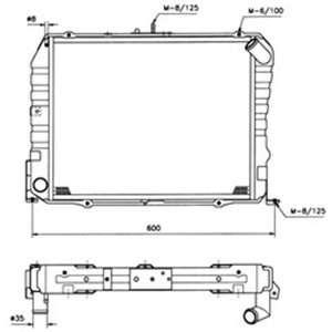 NRF 503962 Mootori radiaator sobib: TOYOTA HIACE IV 2.4D 08.87 12.04