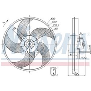 NISSENS 85668 - Radiator fan fits: CITROEN XSARA PICASSO; PEUGEOT 306 1.4/1.6/1.8 04.93-12.11