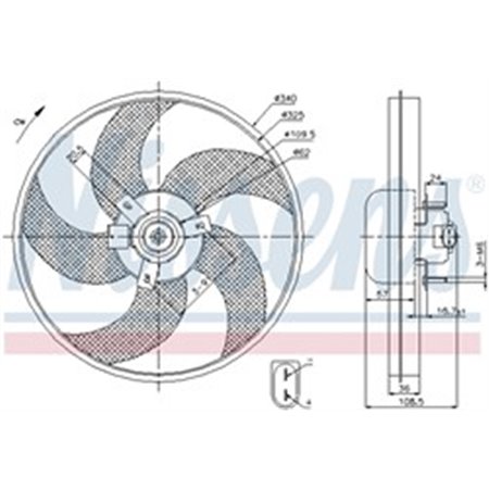 85668 Ventilaator,mootorijahutus NISSENS