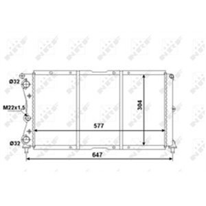 NRF 58955 Mootori radiaator sobib: FIAT PUNTO 1.4 10.93 07.99