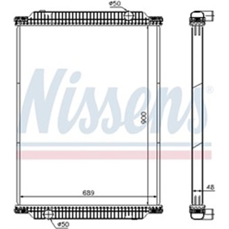 61448 Radiaator,mootorijahutus NISSENS