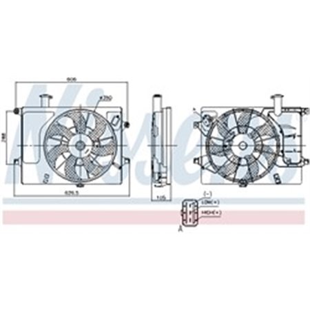 85897 Tuuletin, moottorin jäähdytys NISSENS