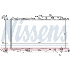 NISSENS 622551 - Engine radiator fits: HONDA CIVIC II, CIVIC IV, CRX I, CRX II 1.5/1.6 03.86-02.95