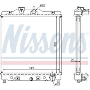 NISSENS 63310A - Engine radiator (with first fit elements) fits: HONDA CIVIC V, CIVIC VI, CRX III, HR-V 1.3-1.6 10.91-