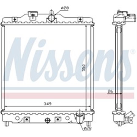 NIS 63310A Mootori radiaator (koos esimeste sobivate elementidega) sobib: HO