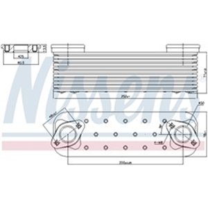 NISSENS 90827 - Oil cooler (78x71x250mm, number of ribs: 11) fits: MAN TGA, TGS I, TGX I D0836LF41-D2840LF25 12.00-