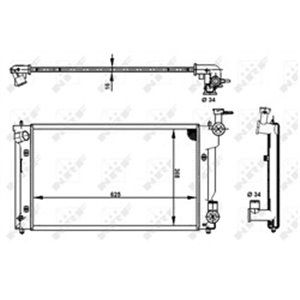 NRF 53398 Mootori radiaator sobib: TOYOTA AVENSIS 2.0 03.03 11.08