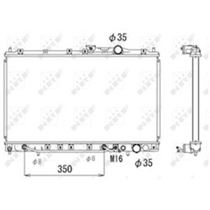 NRF 53283 Mootori radiaator sobib: MITSUBISHI COLT IV, LANCER IV, LANCER V 