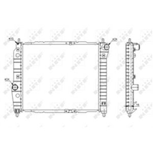 NRF 53637 Mootori radiaator sobib: CHEVROLET AVEO / KALOS DAEWOO KALOS, NU