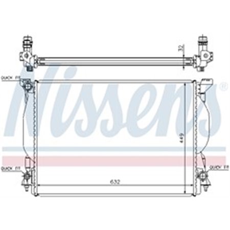 60306A Radiaator,mootorijahutus NISSENS