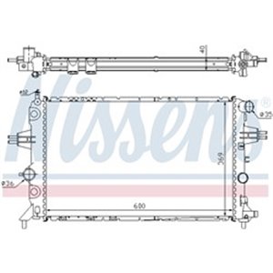 NIS 63249A Mootori radiaator sobib: OPEL ASTRA G 1.7D/1.8 02.98 04.05