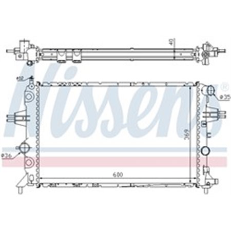 63249A Radiaator,mootorijahutus NISSENS