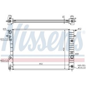 NIS 63072A Mootori radiaator sobib: OPEL OMEGA B 2.0 3.0 03.94 07.03