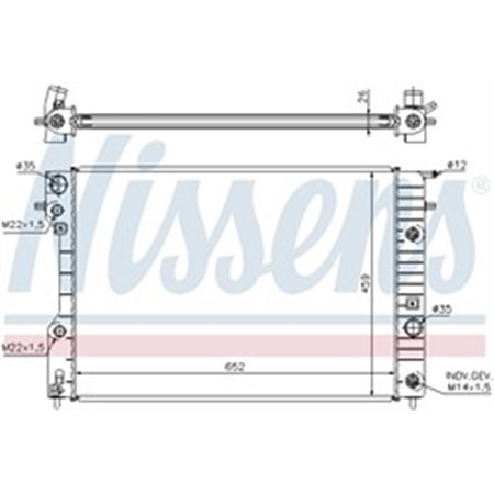 63072A Radiator, engine cooling NISSENS