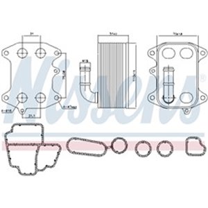 NISSENS 91272 - Oil radiator fits: AUDI A6 C7 2.0D 03.11-09.18