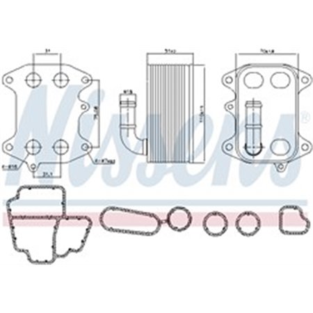 NIS 91272 Oil radiator fits: AUDI A6 C7 2.0D 03.11 09.18