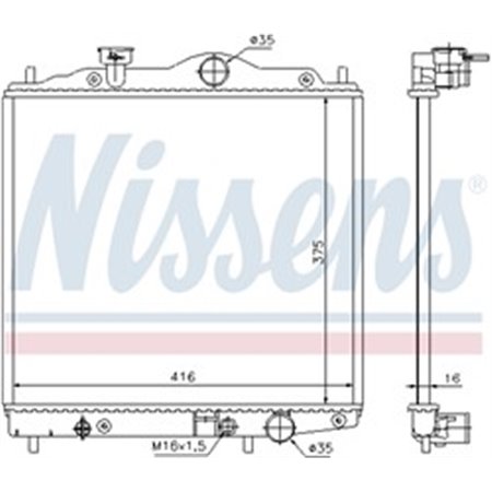 67100 Kylare, motorkylning NISSENS