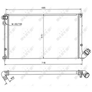 NRF 58019 Mootori radiaator sobib: PEUGEOT 406 1.6/1.8 11.95 10.04