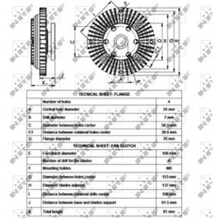 49549 Сцепление, вентилятор радиатора NRF