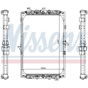 NIS 61417A Mootoriradiaator (z ramą) DAF 95 XF XE280C XF355M 01.97 09.02