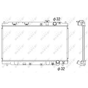 NRF 53284 Mootori radiaator sobib: HONDA INTEGRA 1.8 11.97 10.01