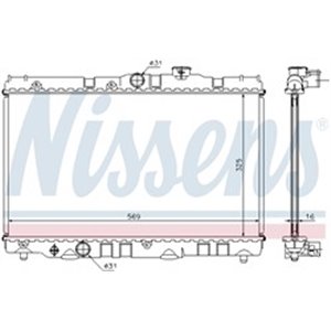 NIS 64741 Mootori radiaator sobib: TOYOTA CARINA V, COROLLA 1.3/1.6 05.87 1