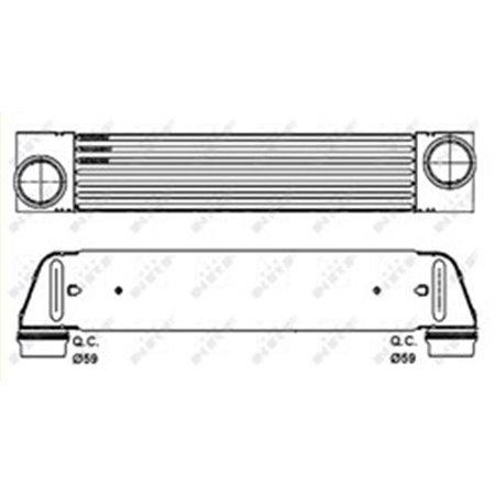 NRF 30317 - Intercooler passar: BMW 5 (E60), 5 (E61) 2.0D/2.5D/3.0D 09.02-05.10