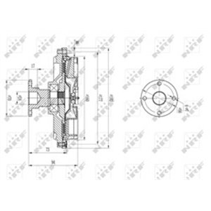 NRF 49591 Ventilaatori sidur sobib: MITSUBISHI L200 / TRITON 2.5D 11.05 12.