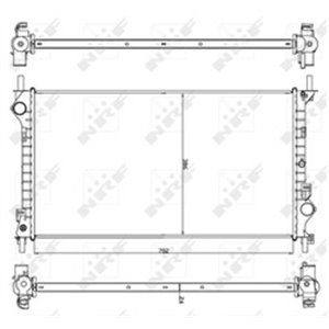 NRF 54756 - Engine radiator fits: FORD TOURNEO CONNECT, TRANSIT CONNECT 1.8/1.8D 06.02-12.13