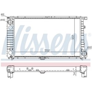 NIS 60744A Mootori radiaator sobib: BMW 5 (E34), 7 (E32), Z1 2.5/3.0/3.4 06.