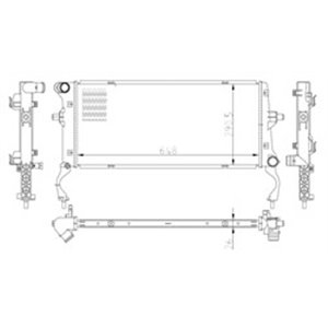 NRF 550034 Mootori radiaator (Automaatne/Manuaalne) sobib: HYUNDAI ELANTRA V